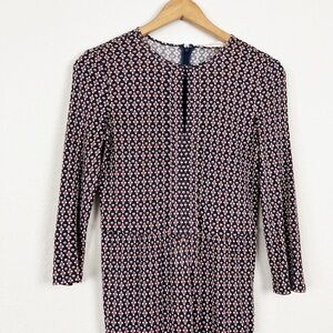 Tory Burch Printed Key Hole Dress Size XS Silk‎
